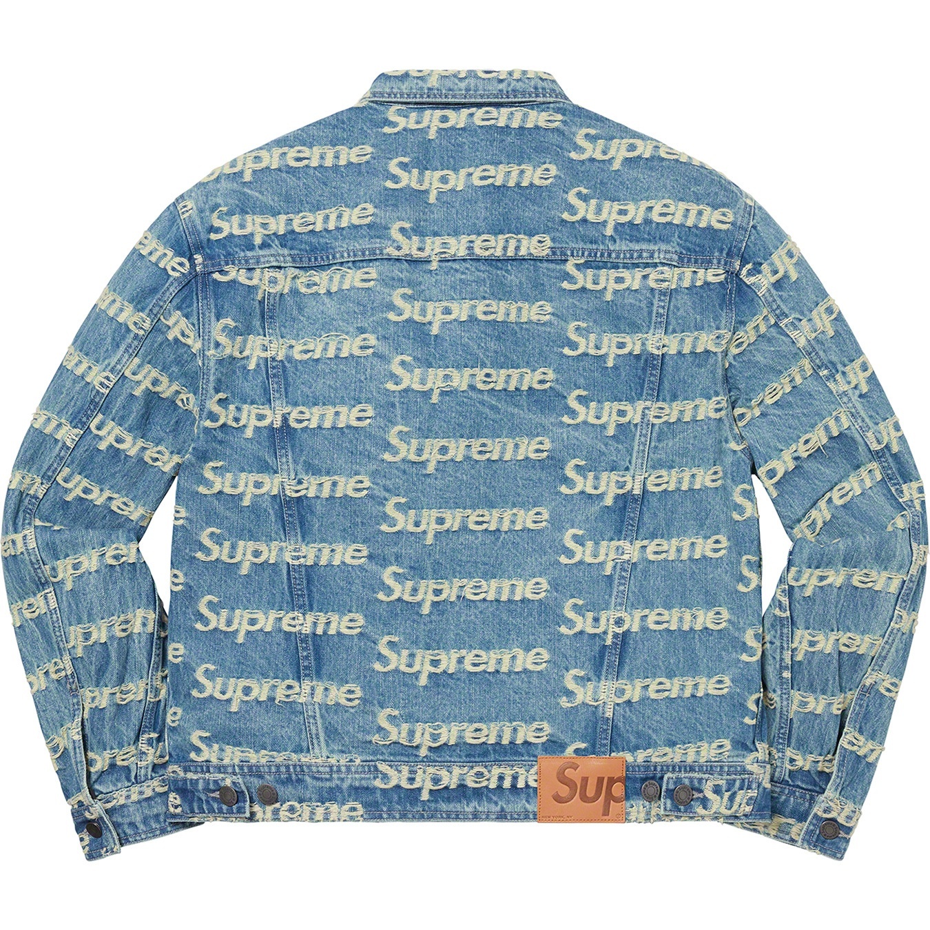 Frayed Logos Denim Trucker Jacket view 16